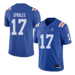 Men's Florida Gators #17 Nick Sproles NCAA Jordan Brand Royal Throwback Alternate Authentic Stitched College Football Jersey IFG7062GA